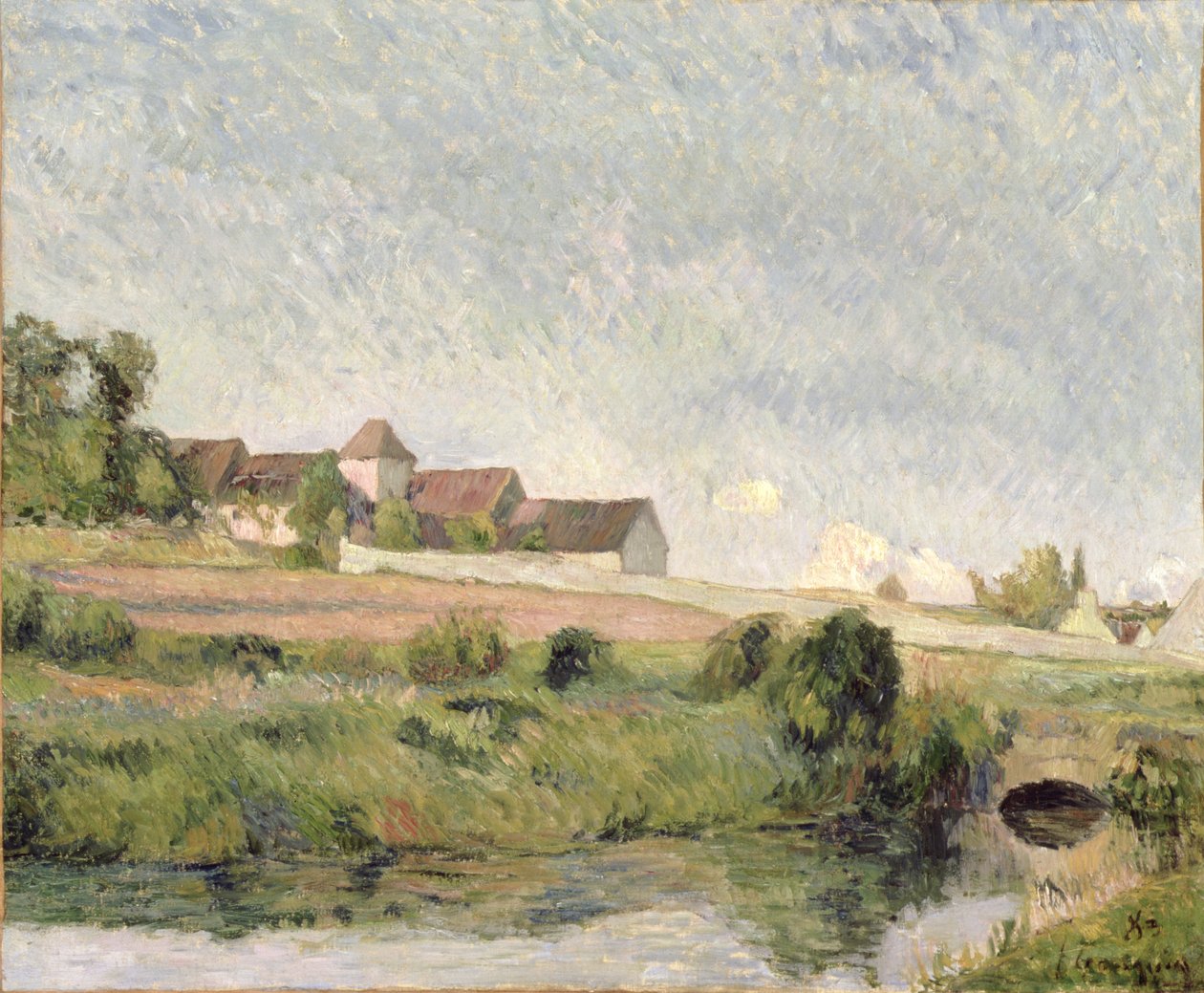 La Ferme de la Groue，奥斯尼，1883年 作者 保罗·高更