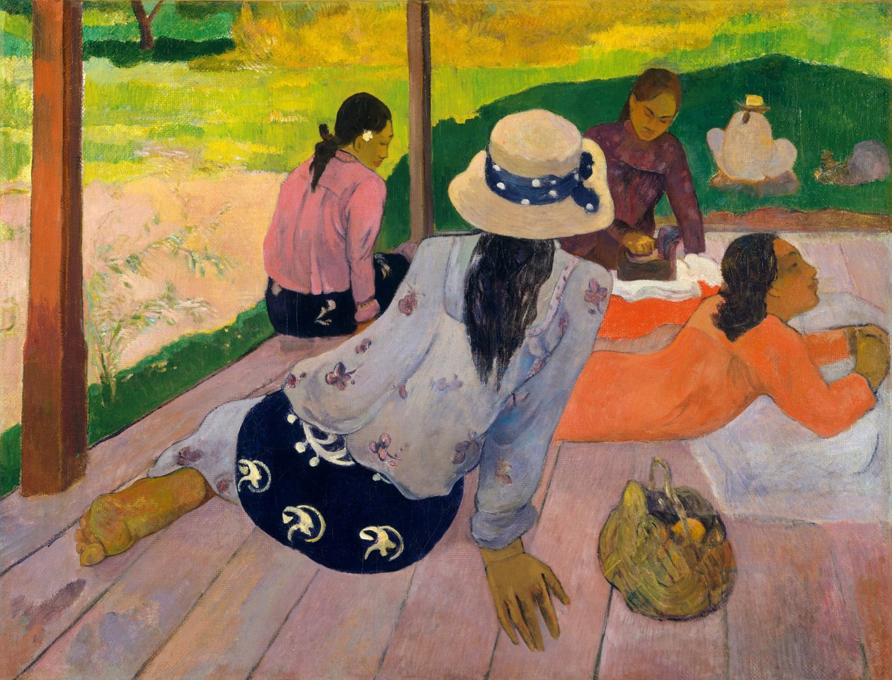 La Sieste-保罗·高更画作（1848-1903） 作者 保罗·高更