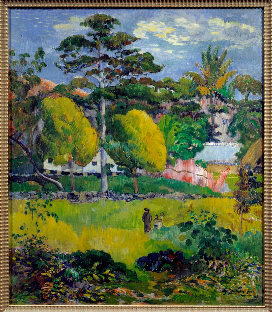 Landscape May be Tahiti. Painting by Paul Gauguin (1848-1903) 1901 Sun. 0,76x0,65 m Paris, Musee de l