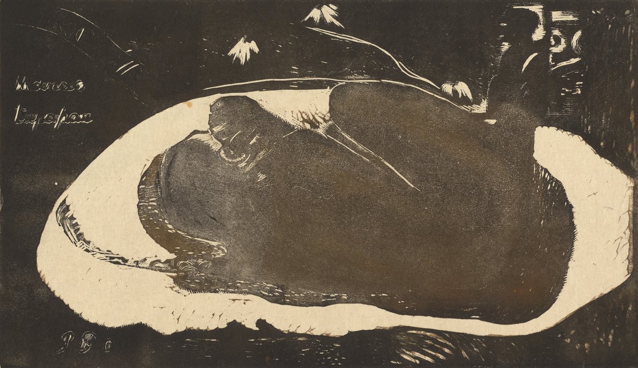 Manao Tupapau 她被一个灵魂所困扰，1893-1894。 作者 保罗·高更