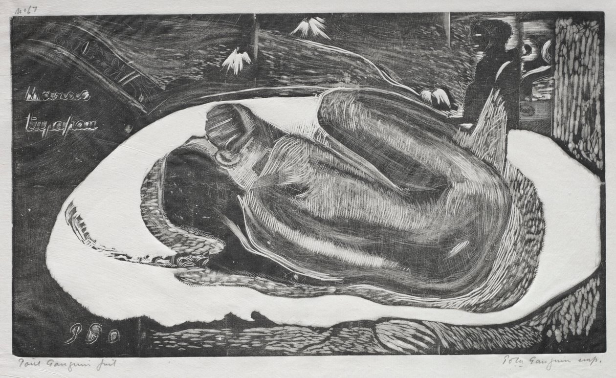 诺亚（Noah）：让《尤帕波（Yupapau）被死者的尖峰监视》，1893-94年。 作者 保罗·高更