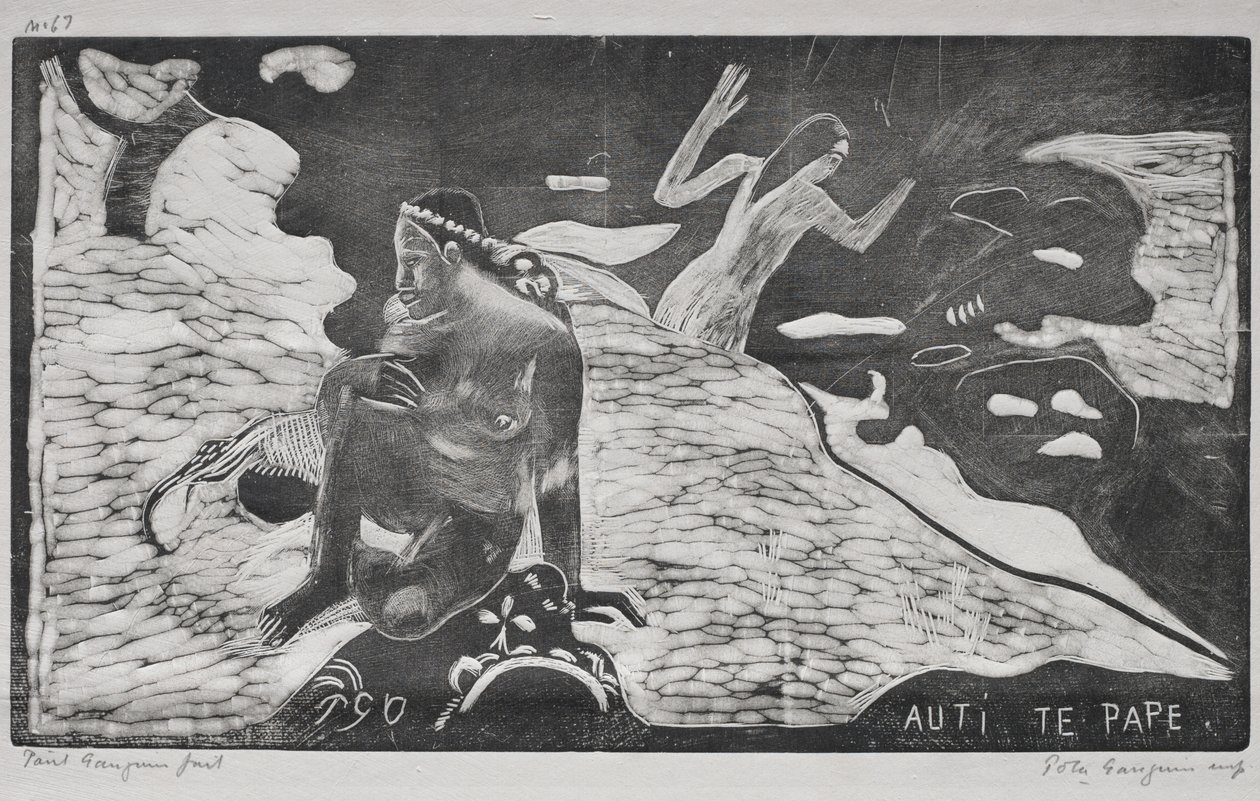 诺亚-诺亚河边的女人（Auti Te Pape） 作者 保罗·高更