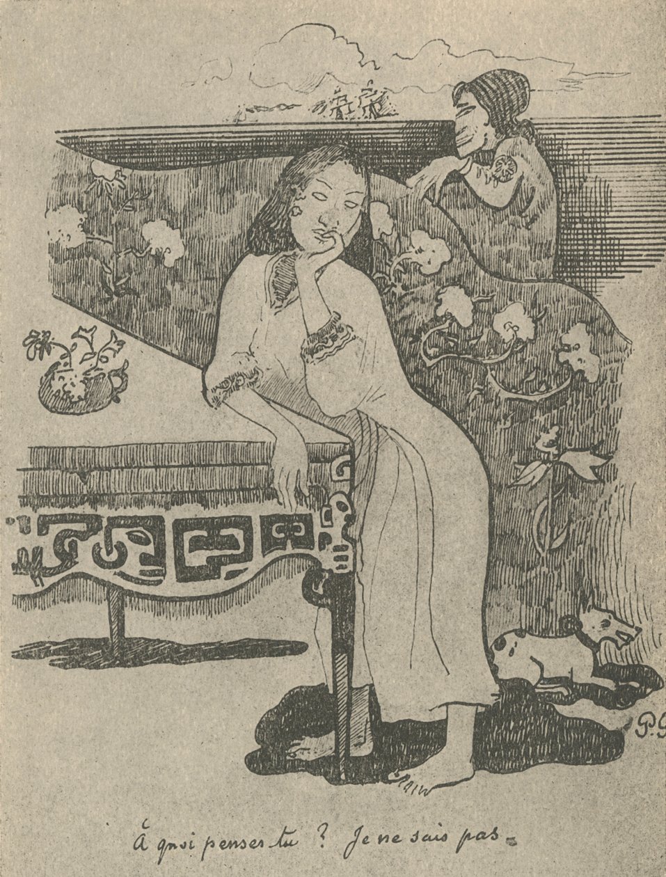 《你以为我不知道的东西》，1936年 作者 保罗·高更