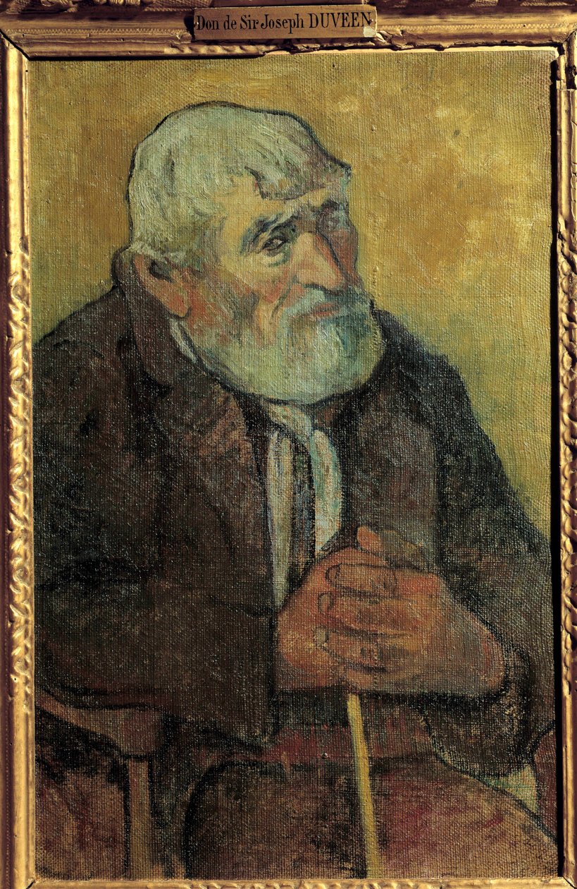 Old man with stick by Paul Gauguin (1848-1903) 1890 作者 保罗·高更