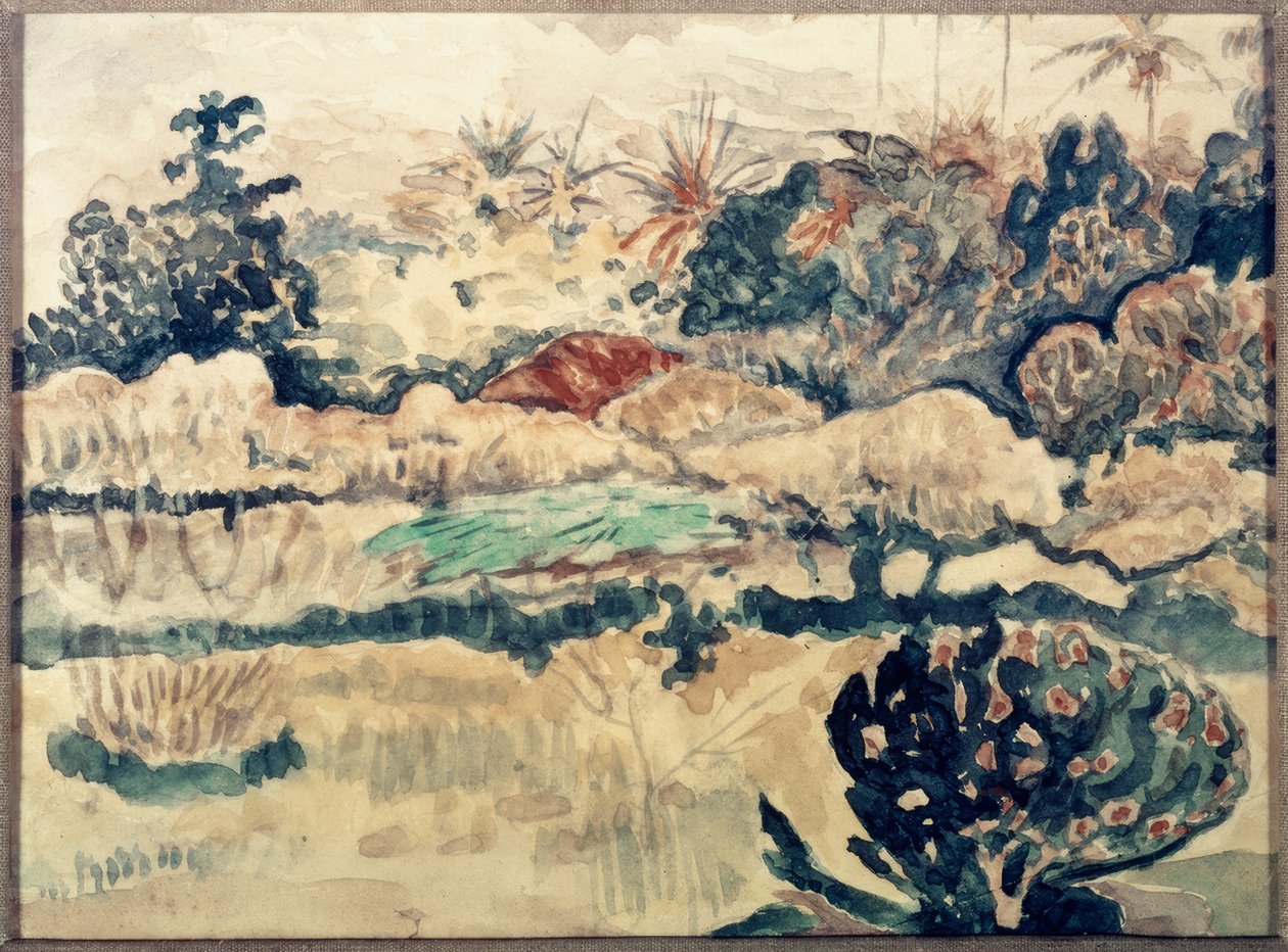 大溪地风景 作者 保罗·高更