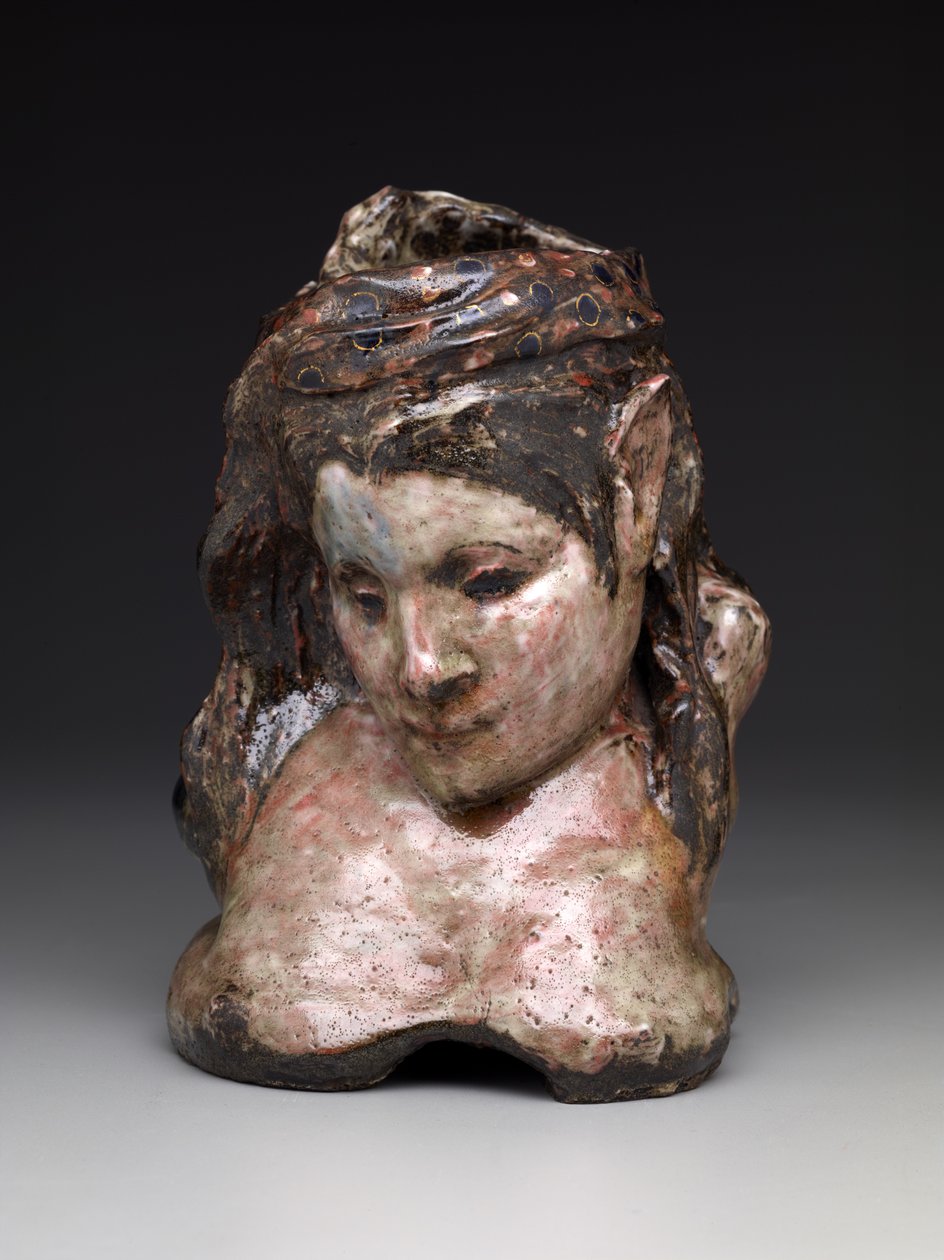 Mme的肖像花瓶。 Schuffenecker，c.1889-90（釉面陶器） 作者 保罗·高更