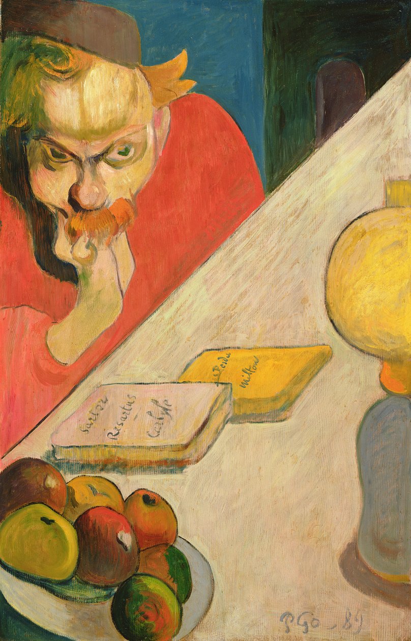 Jacob Meyer de Haan的肖像，1889年（木材上的油） 作者 保罗·高更