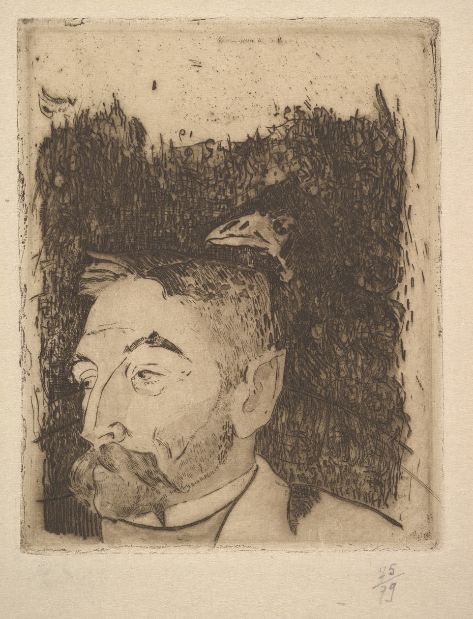 StéphaneMallarmé肖像，1891年。 作者 保罗·高更