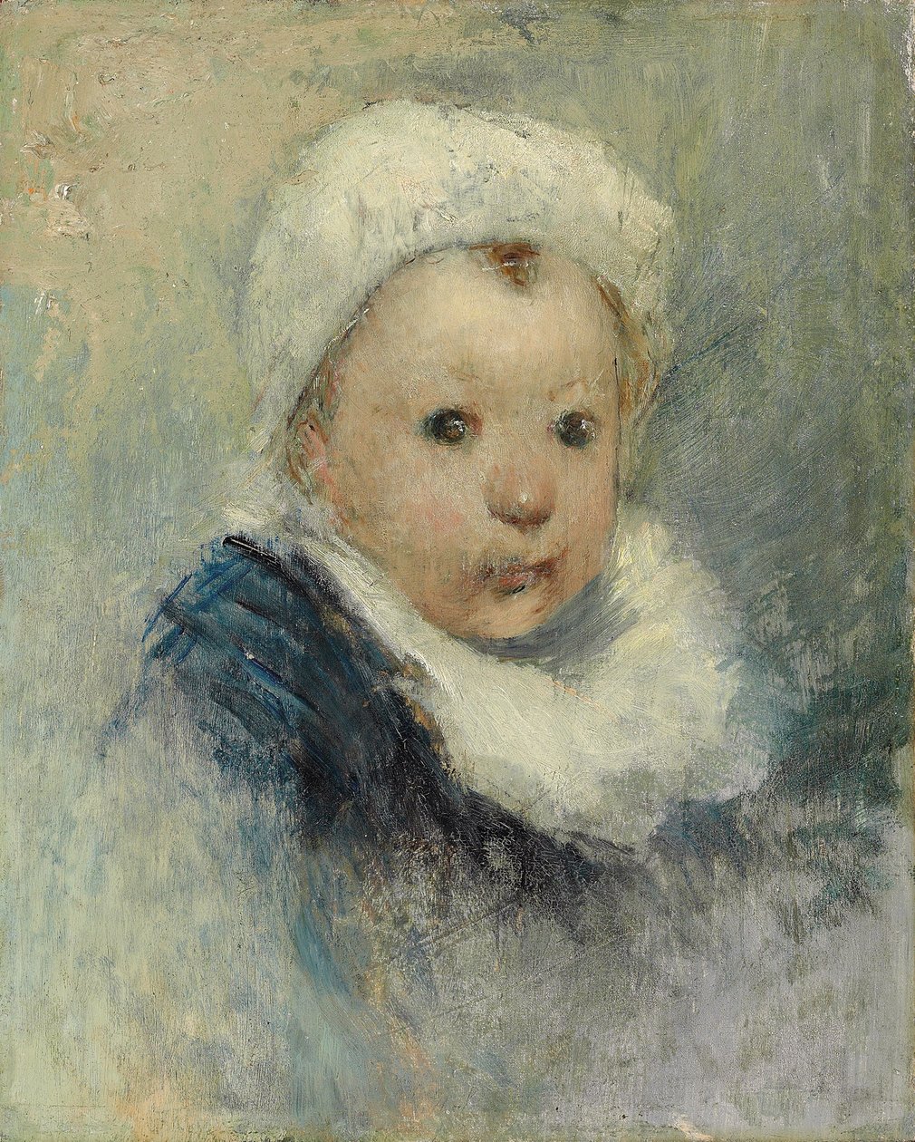 儿童肖像，可能是艾琳·高更（Aline Gauguin），约1878年 作者 保罗·高更