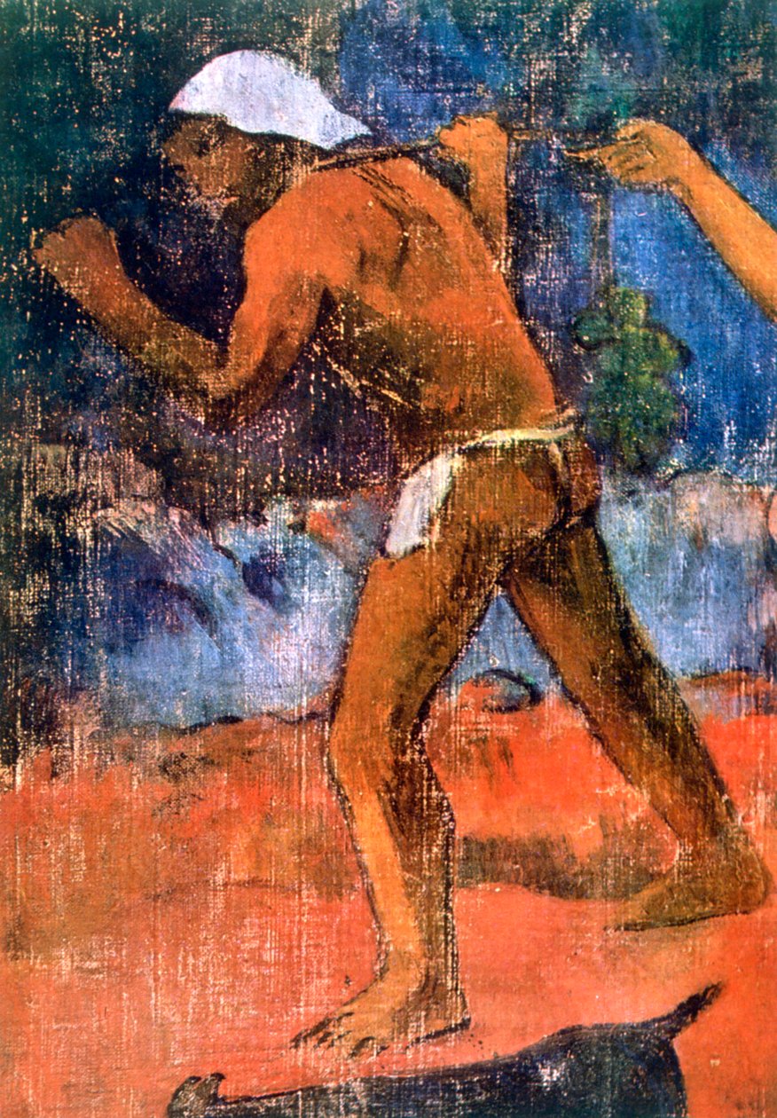 大溪地生活细节场景，1896年 作者 保罗·高更
