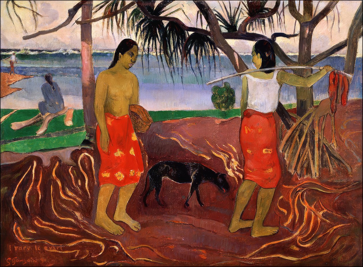 大溪地：在露兜树之下，保罗·高更（Paul Gauguin）（1891） 作者 保罗·高更