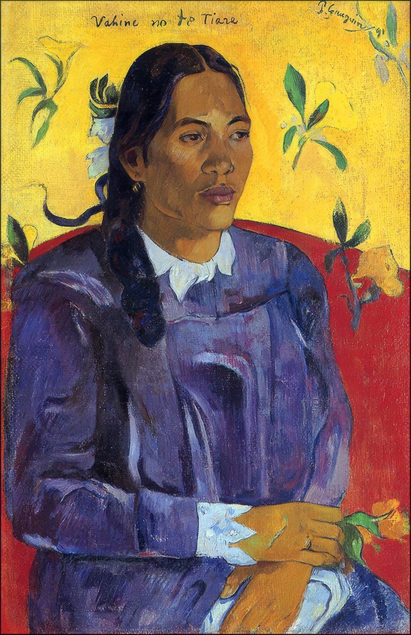 大溪地：有花的女人，保罗·高更（1891） 作者 保罗·高更