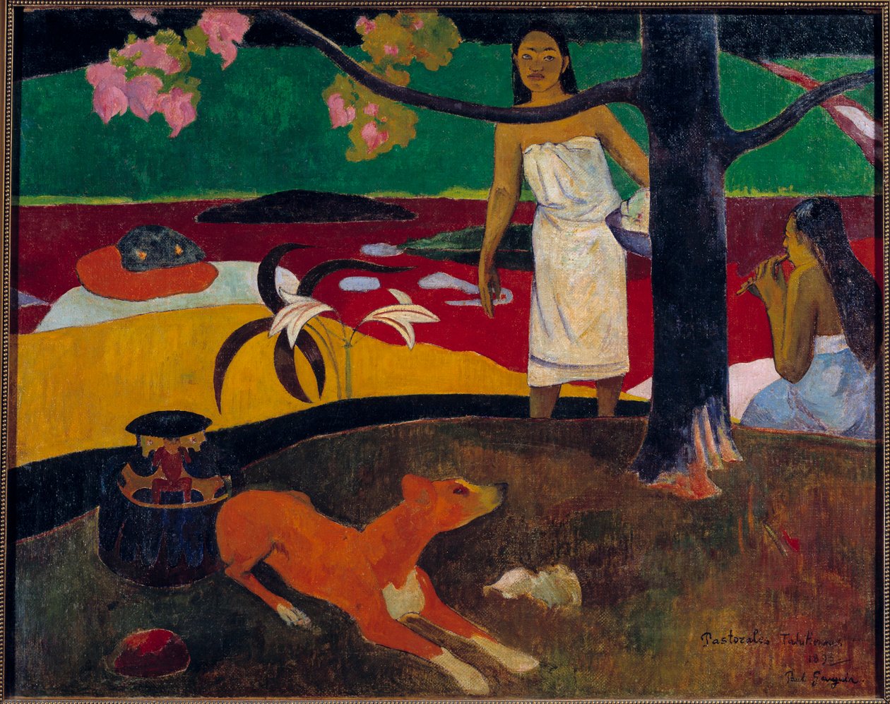 保罗·高更 (1848-1903) 1892 年创作的大溪地风景画 0,87x1,13 m 圣彼得堡，冬宫博物馆 作者 保罗·高更