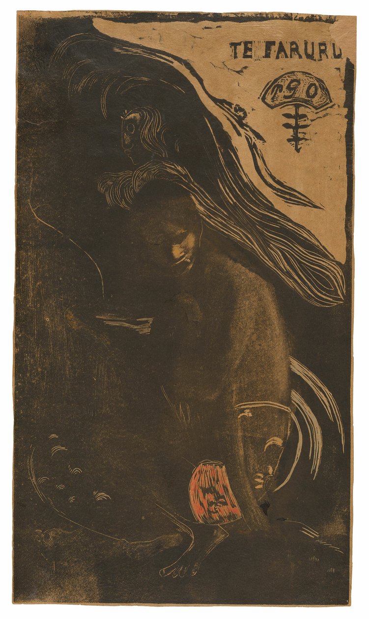 Te faruru（我们在这里做爱），选自诺亚诺亚组曲 作者 保罗·高更