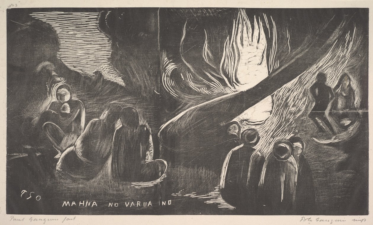 恶魔讲话，1893-94年。 作者 保罗·高更