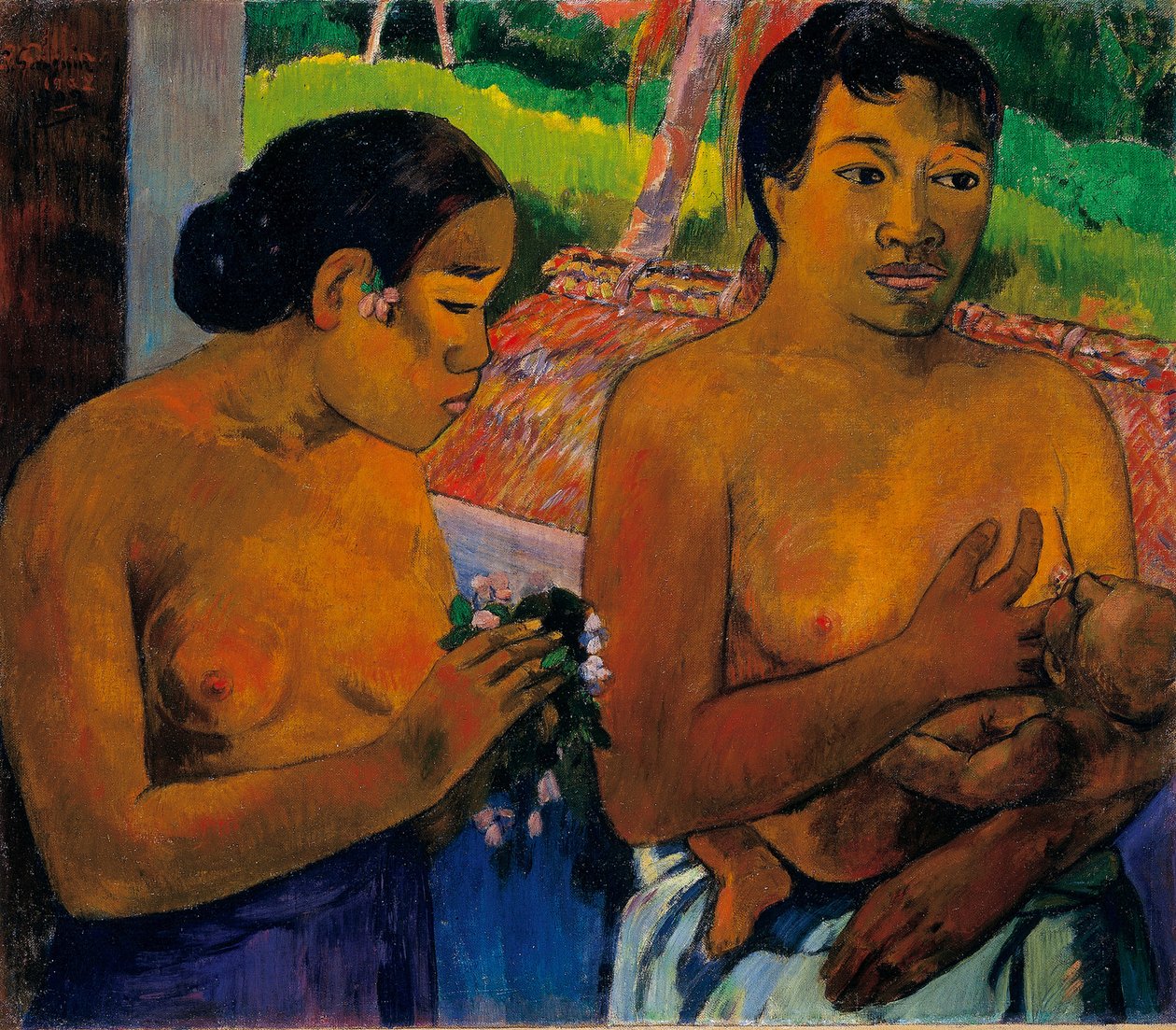 祭品，1902年。 作者 保罗·高更