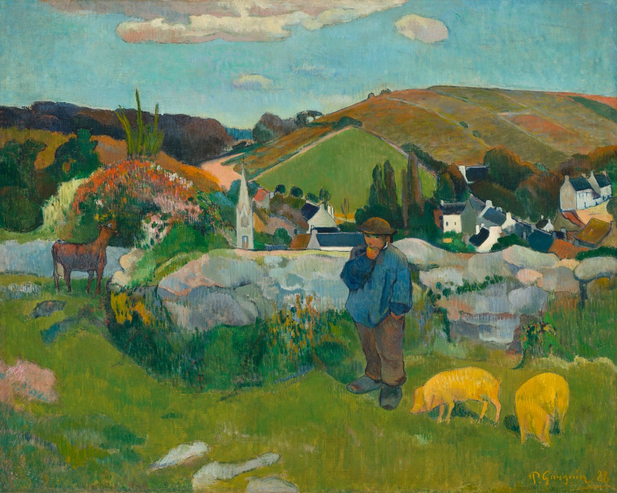 The Swineherd，1888 作者 保罗·高更