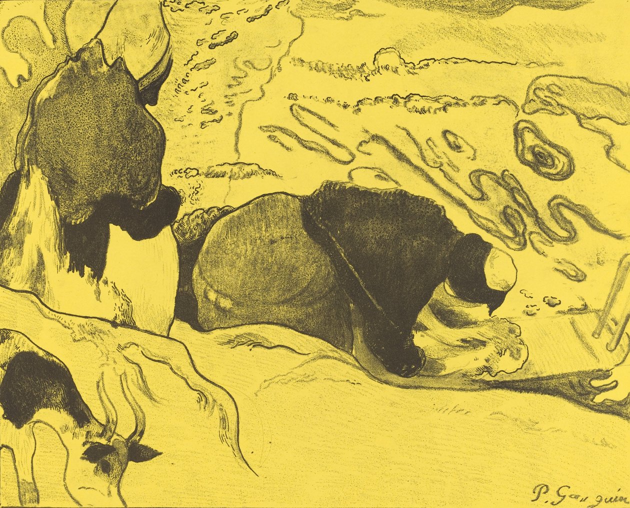 洗衣女工 Les laveuses, 1889年 作者 保罗·高更
