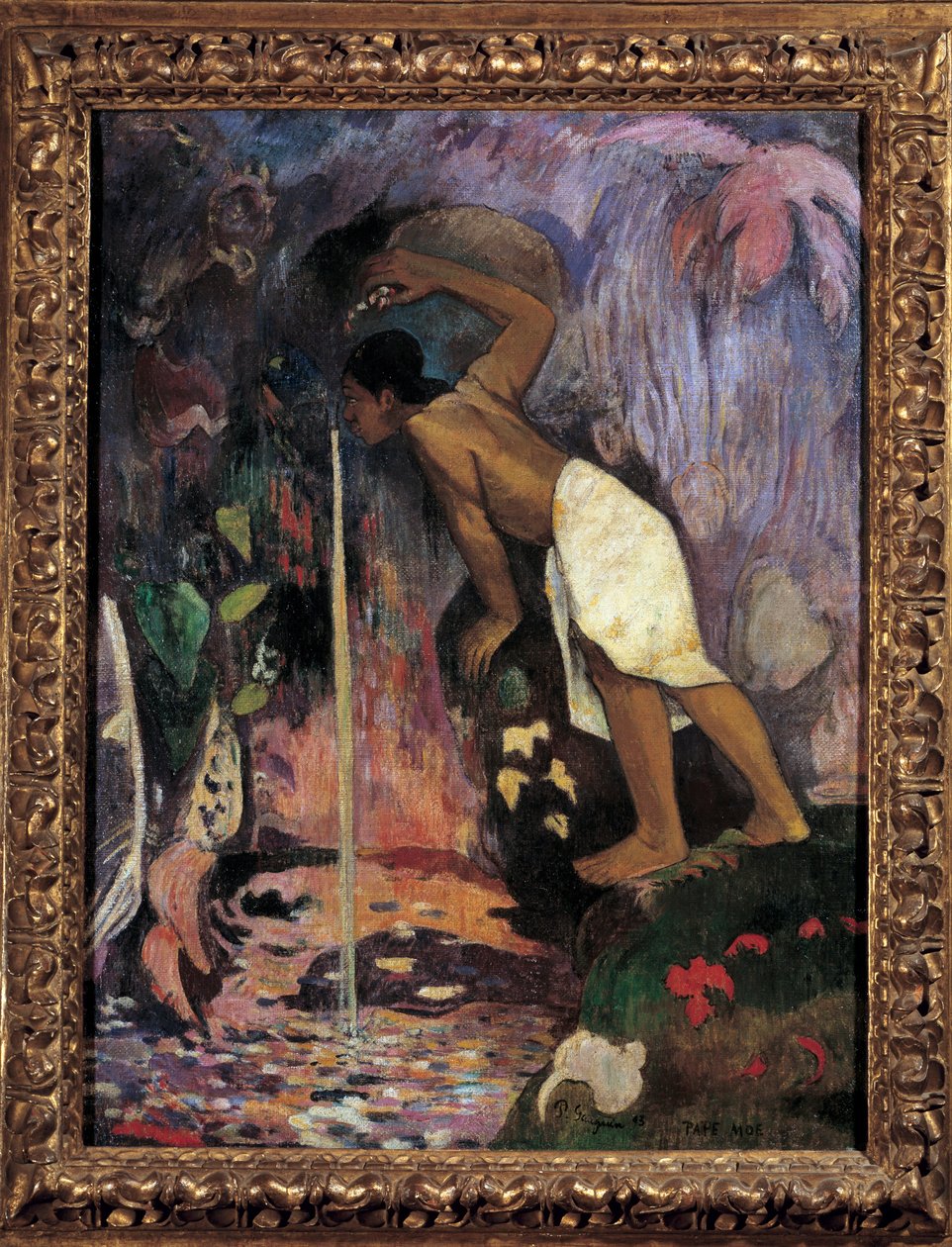 神秘的水（Papa Moe） 保罗-高更（1848-1903）的画作 1893年 私人收藏。 作者 保罗·高更