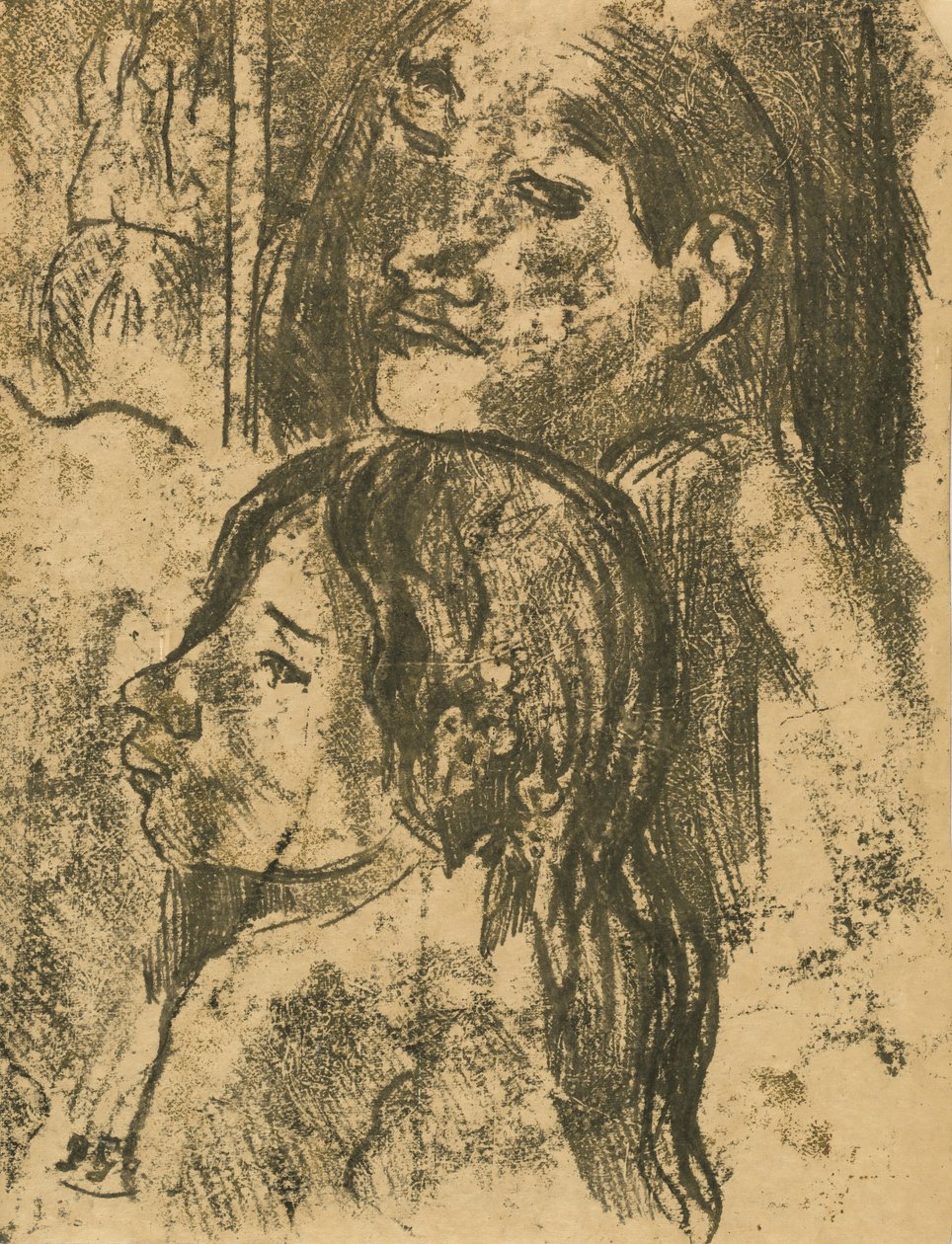 两个马克西姆人[直页]，约1902年。 作者 保罗·高更