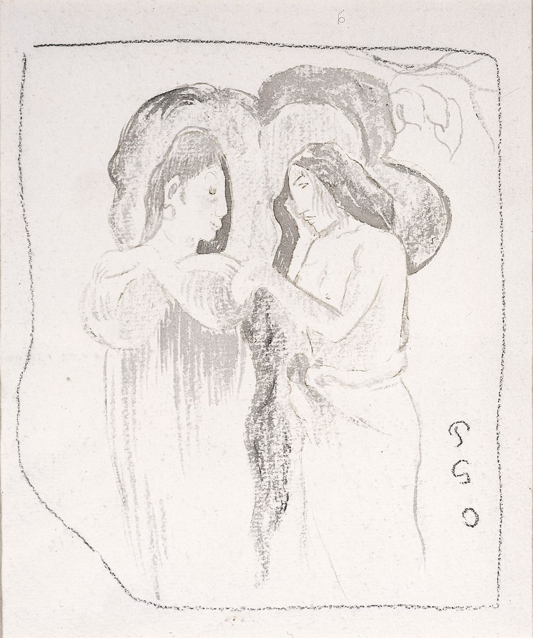 两名大溪地妇女，约1894年 作者 保罗·高更