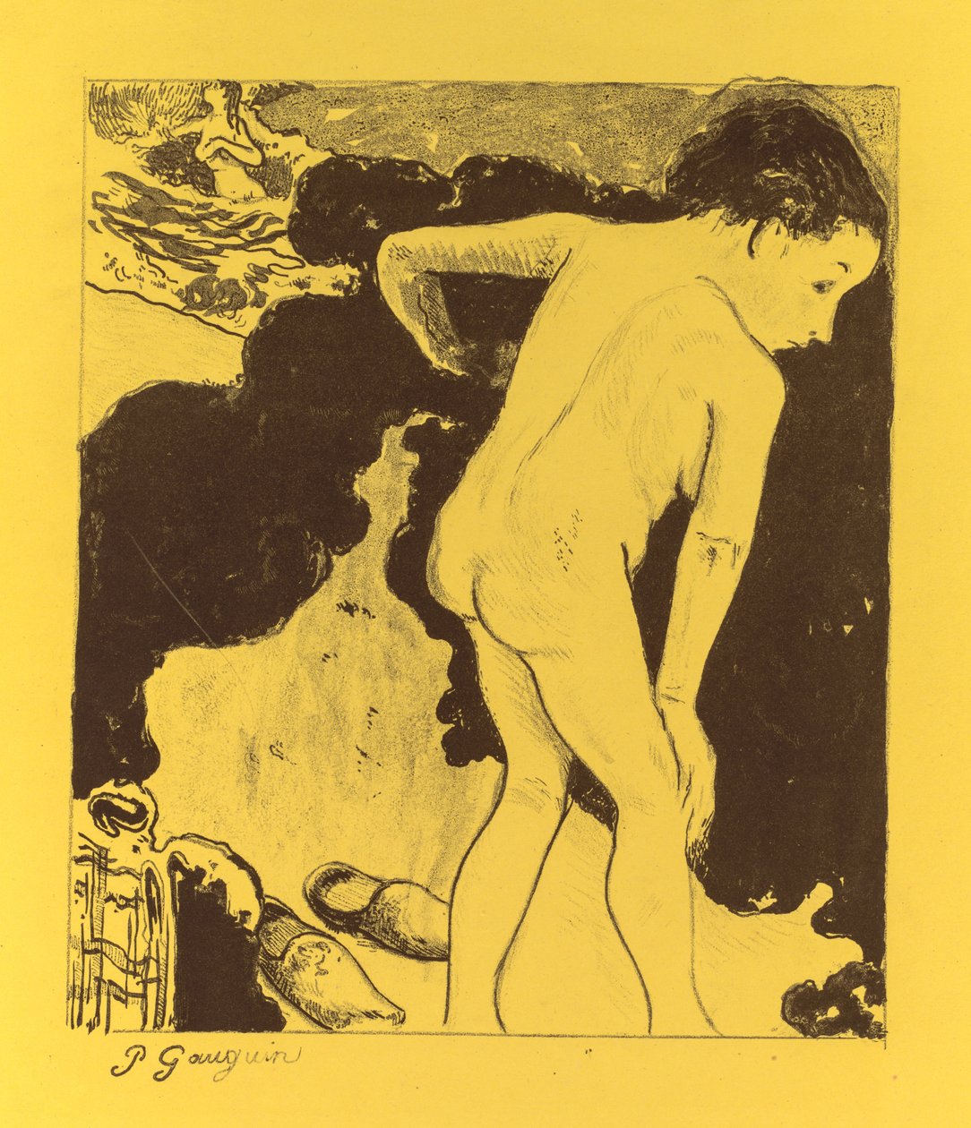 Volpini Suite：不列塔尼沐浴者Baigneuses不列塔尼，1889年。 作者 保罗·高更