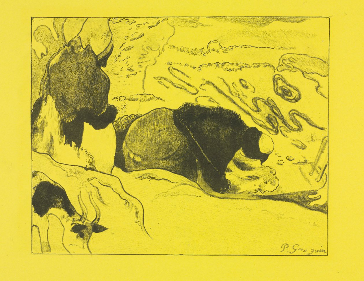 Volpini Suite：洗衣机的洗衣店，1889年。 作者 保罗·高更