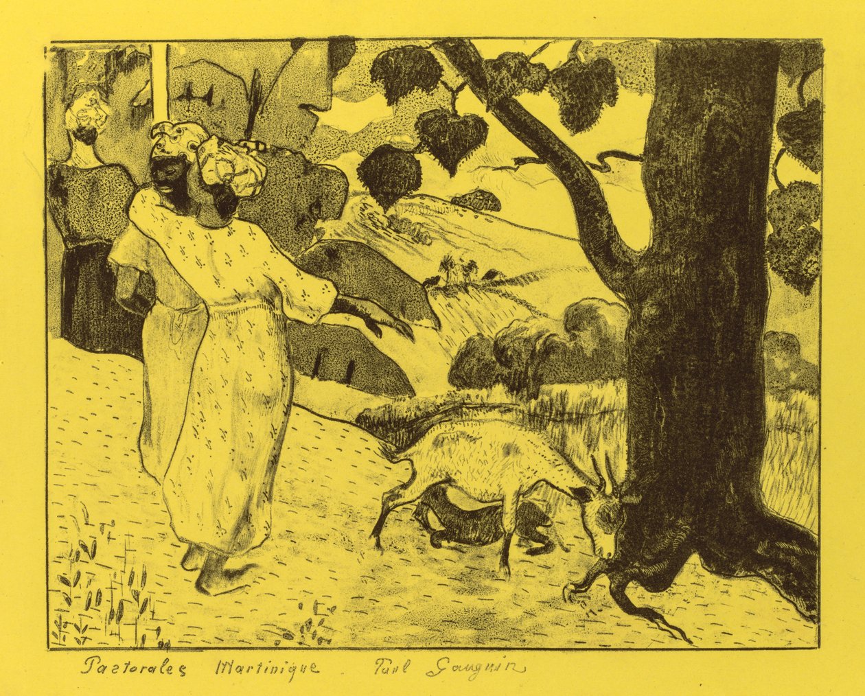 Volpini Suite：马提尼克岛田园牧人马提尼克岛，1889年。 作者 保罗·高更
