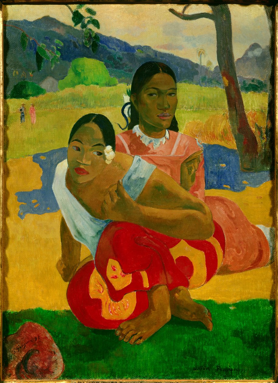 你什么时候结婚？ (Nafea faa ipoipo) Paul Gauguin (1848-1903) 1892 年作画 作者 保罗·高更