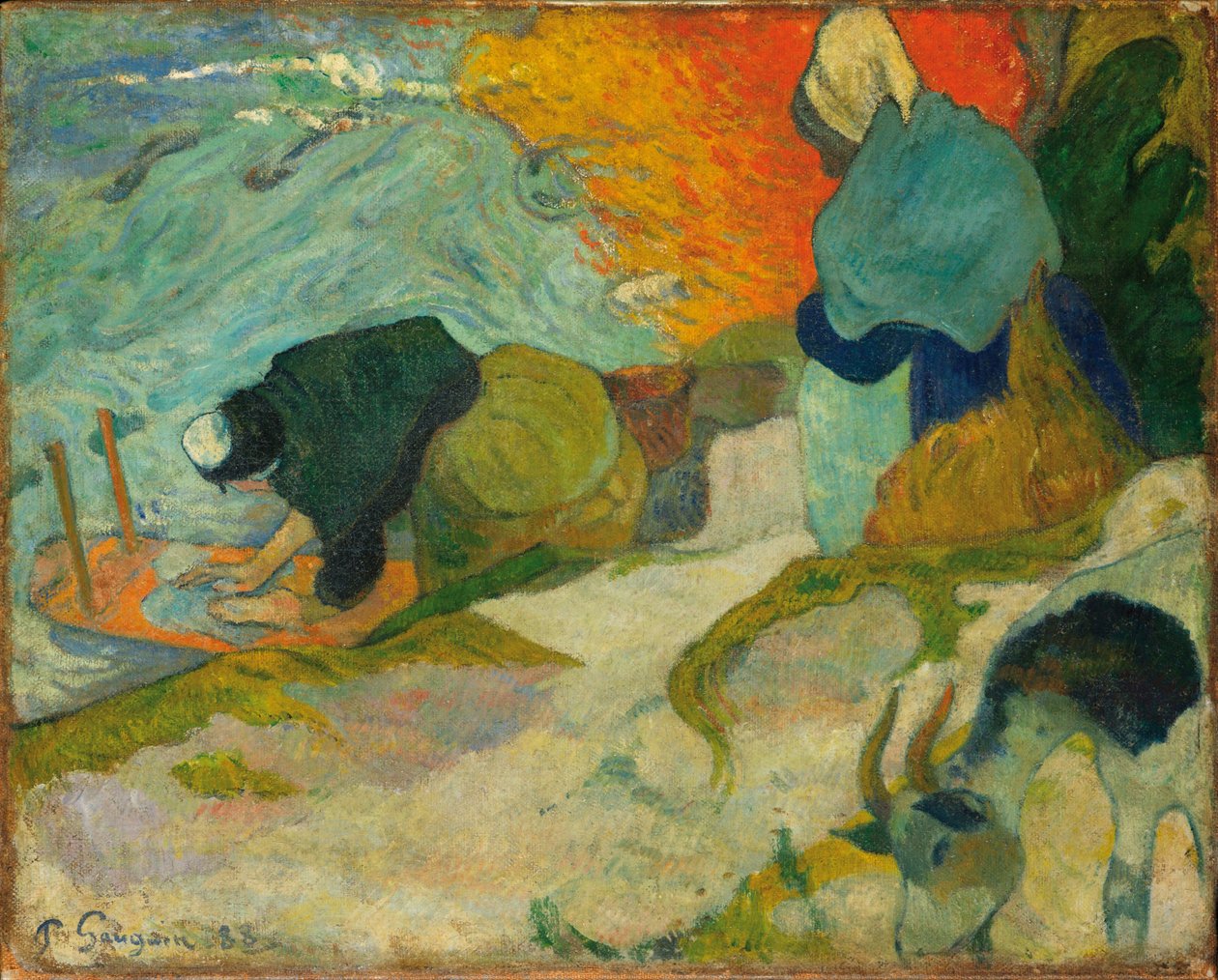 washerwomen in Arles (France) 作者 保罗·高更
