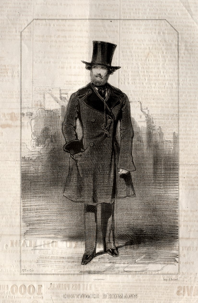 服饰d Humann，1843年。 作者 保罗·加瓦尔尼
