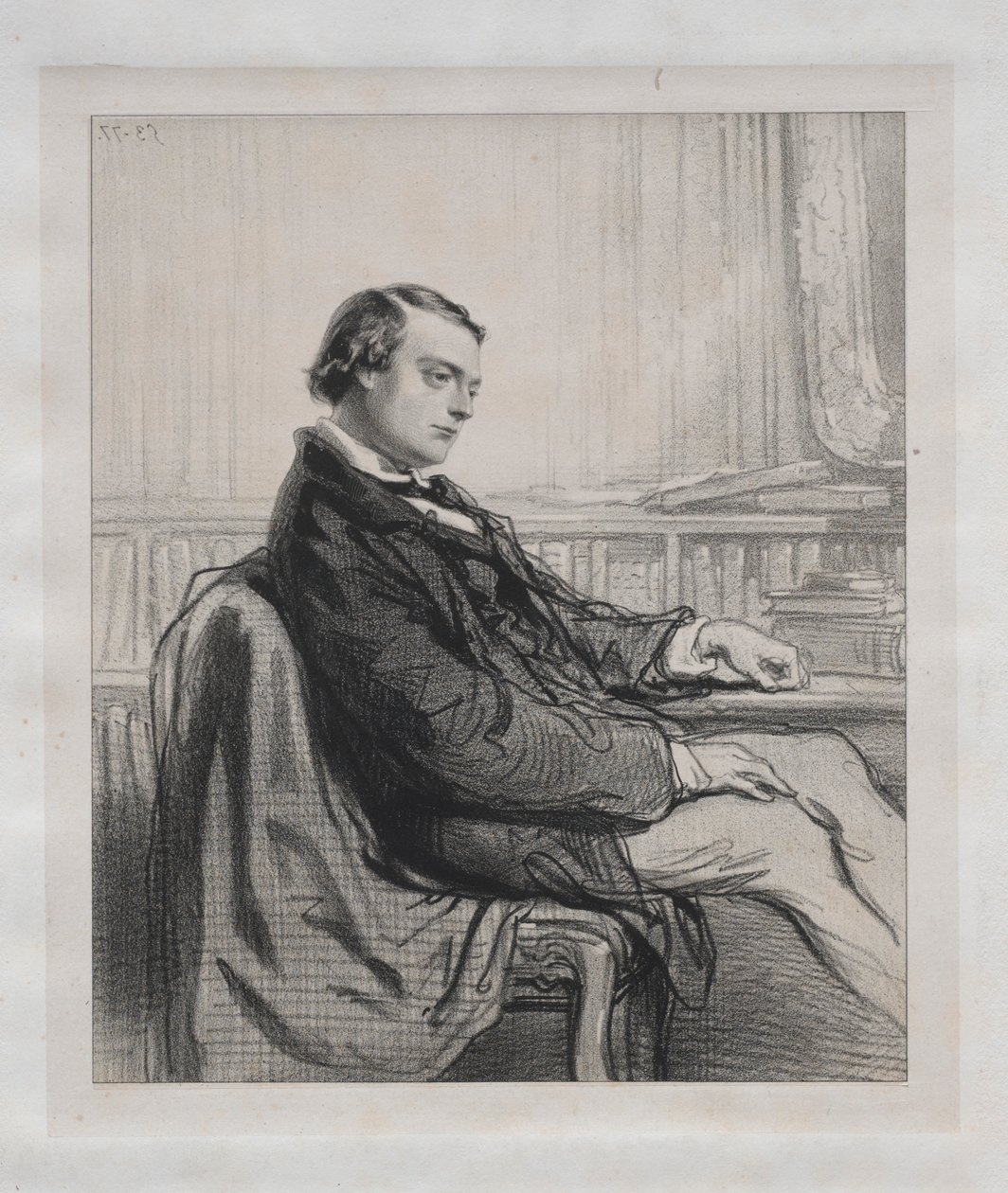 新闻界先生：蒂奥多·德·班维尔（Théodorede Banville），1853年。 作者 保罗·加瓦尔尼