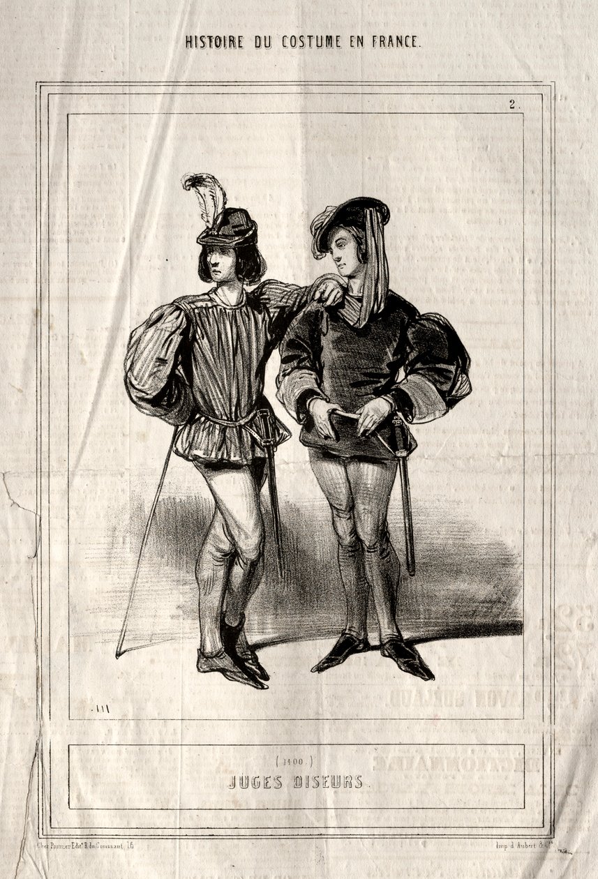 法国服装的历史：泰勒法官，1843年。 作者 保罗·加瓦尔尼
