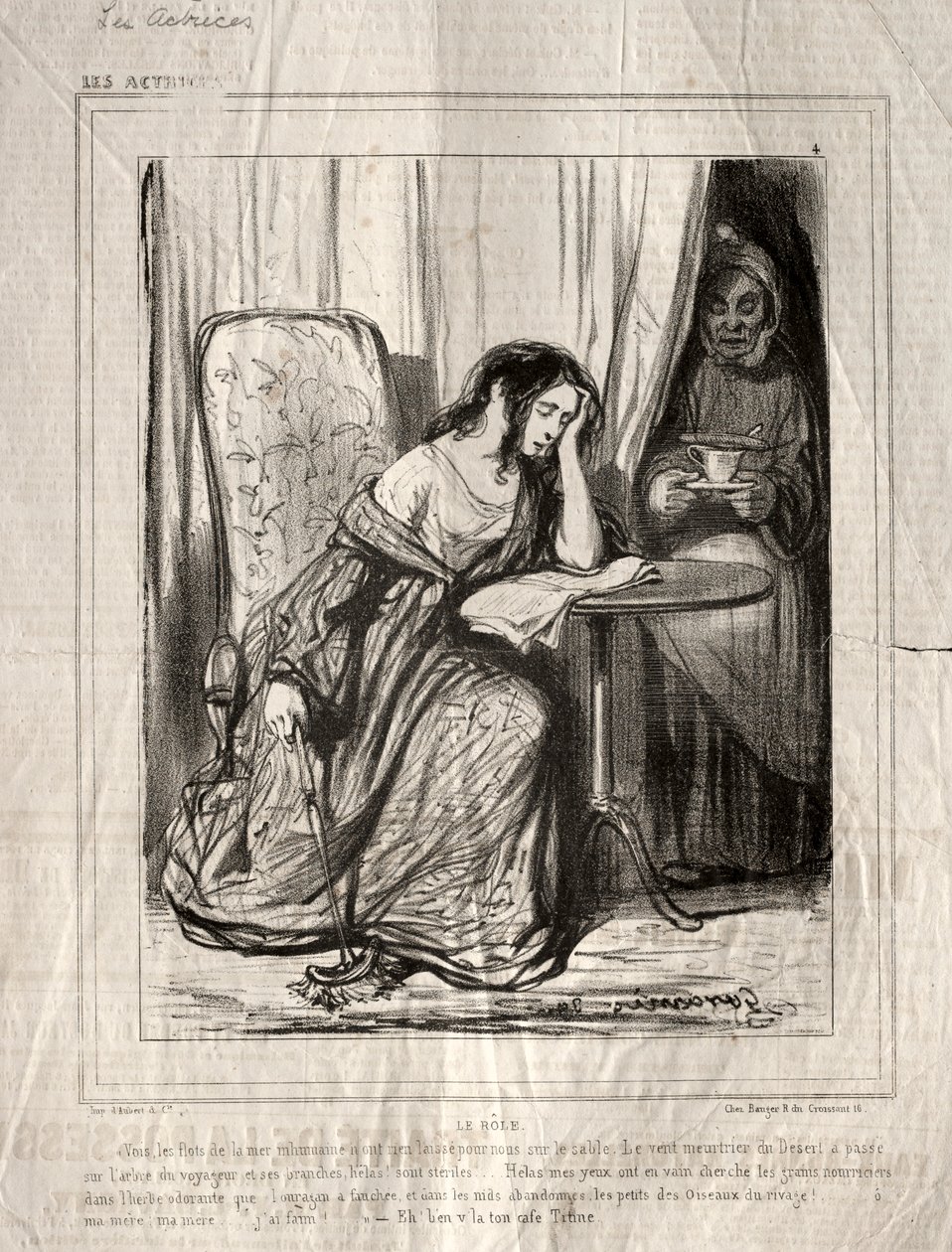 女演员：角色，1843年。 作者 保罗·加瓦尔尼