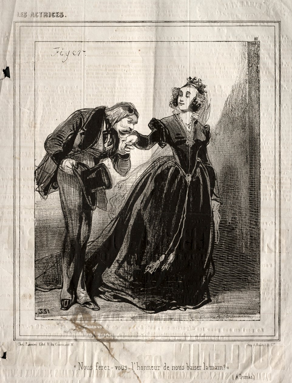 女演员：1843年，我们能给您以亲吻您的手的荣誉吗？ 作者 保罗·加瓦尔尼