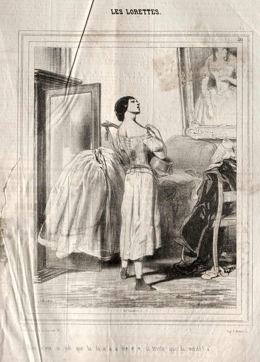 The Lorettes，1842年。 作者 保罗·加瓦尔尼
