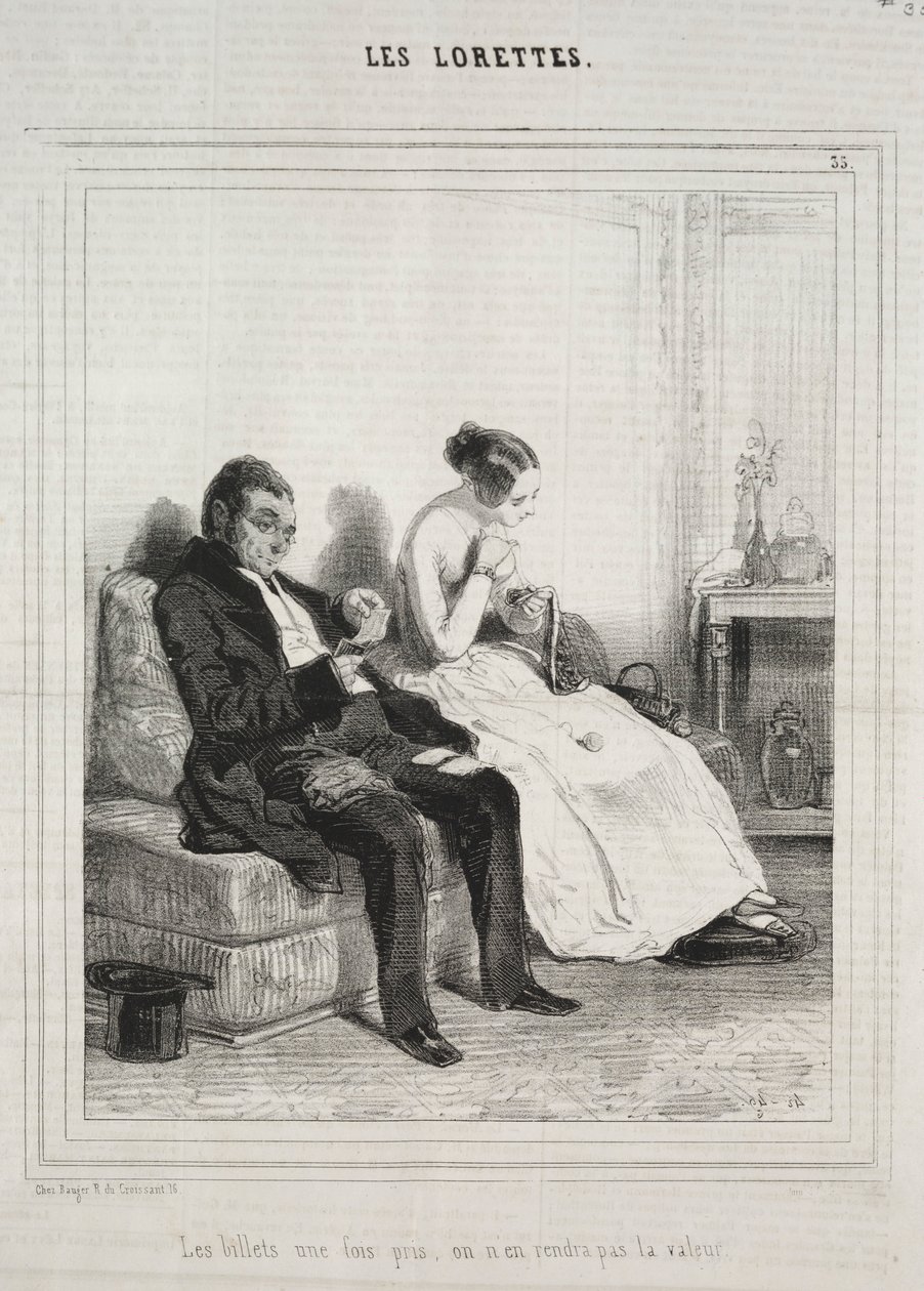 The Lorettes，1842年。 作者 保罗·加瓦尔尼