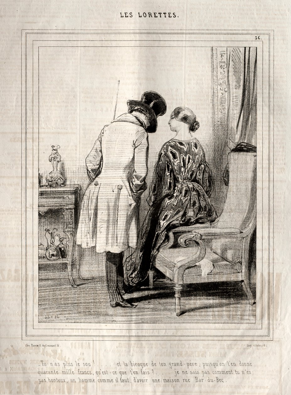 The Lorettes，1842年。 作者 保罗·加瓦尔尼