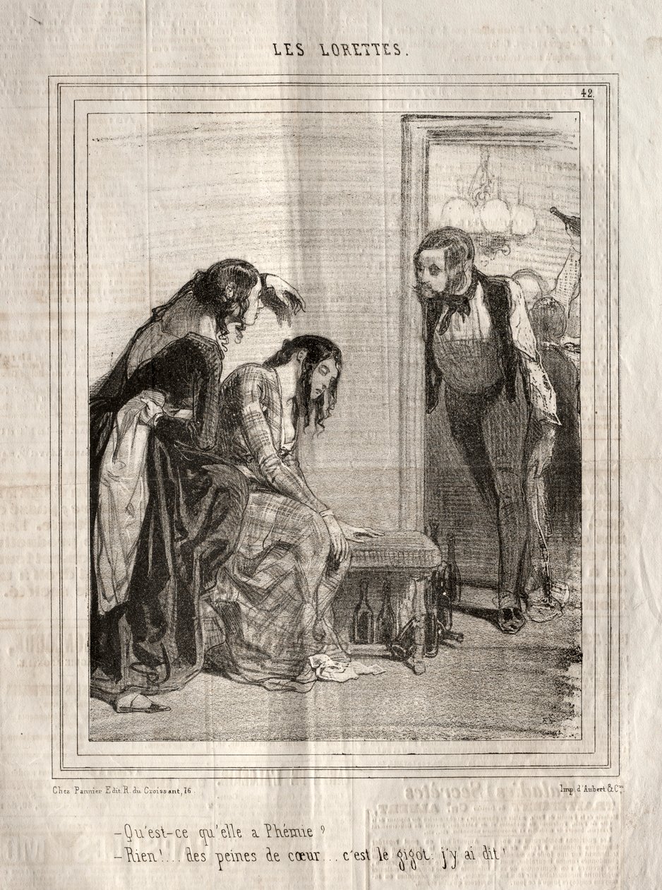 The Lorettes，1842年。 作者 保罗·加瓦尔尼