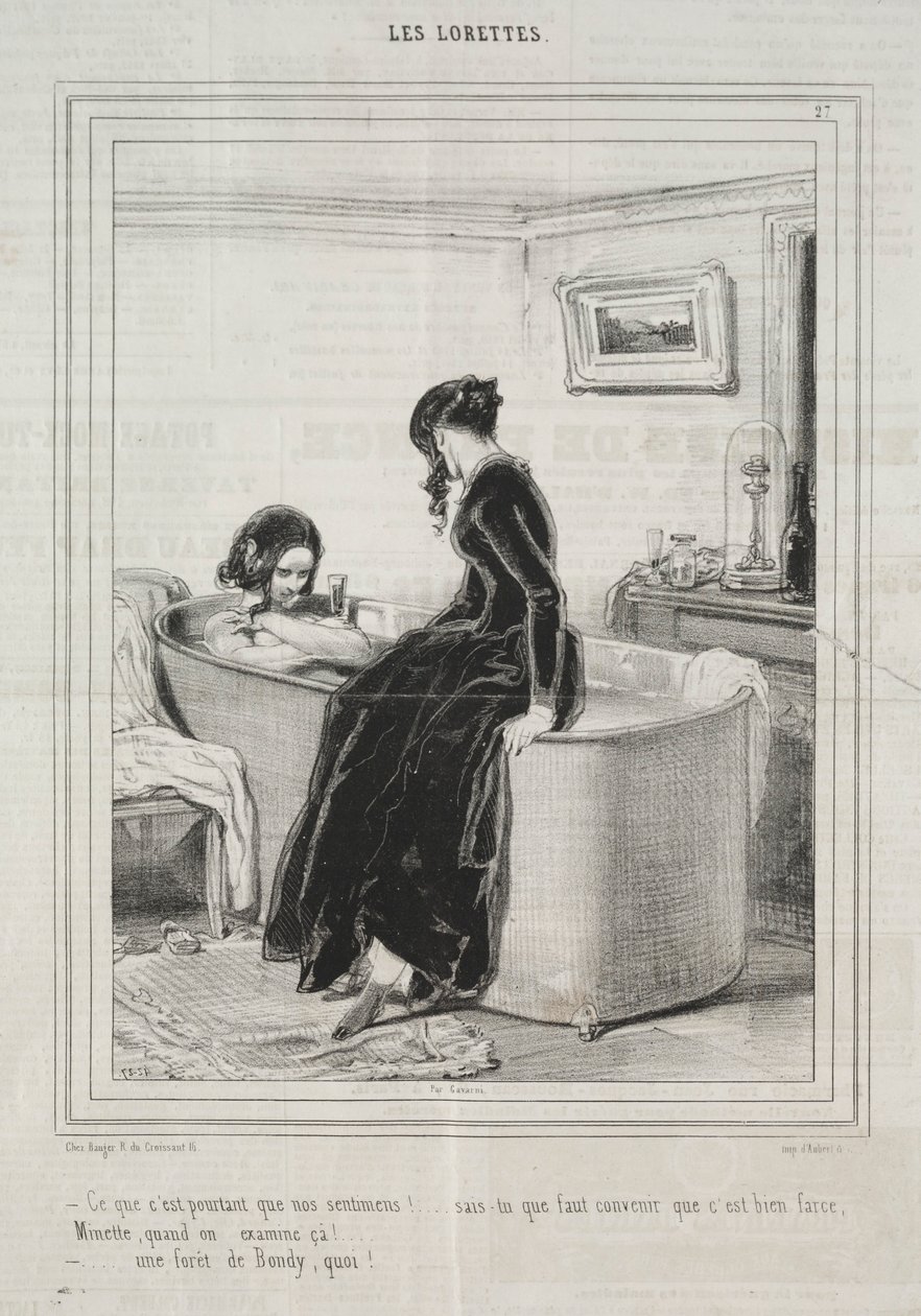 The Lorettes，1842年。 作者 保罗·加瓦尔尼
