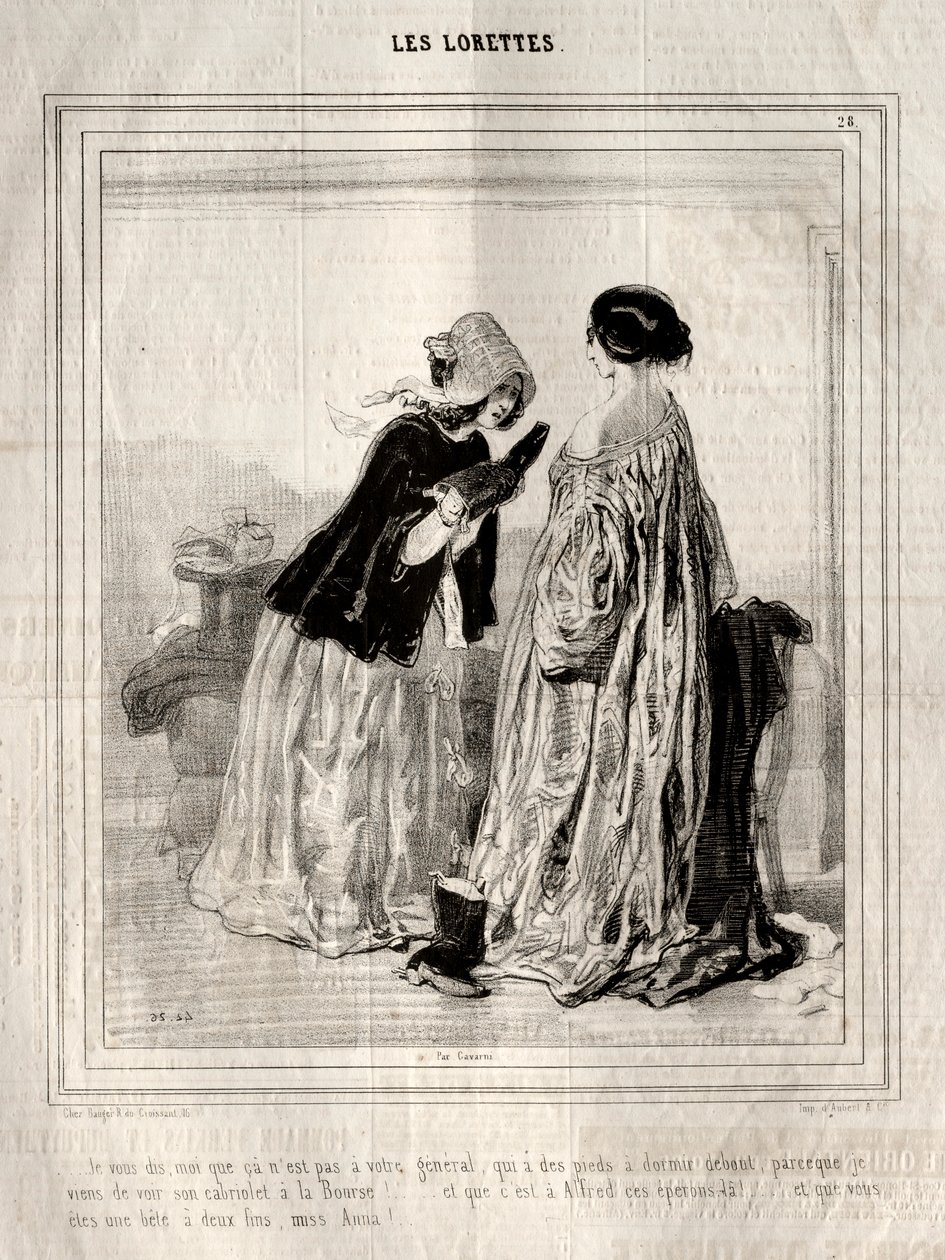 The Lorettes，1842年。 作者 保罗·加瓦尔尼