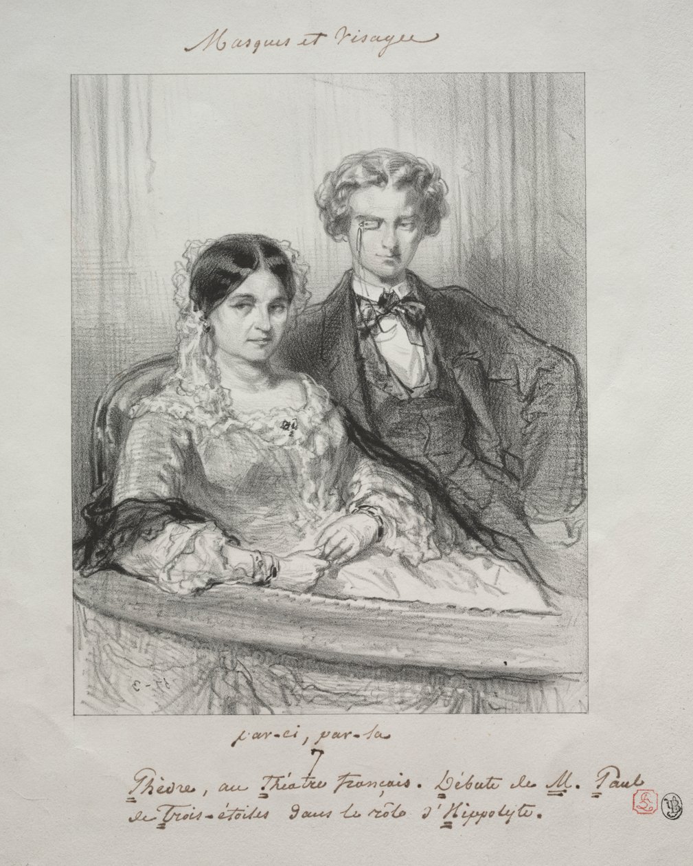 Masques et visages: Paric, par-la: Phèdre at the Théâtre-Francais Debut of M. Paul de Trois-Etoiles as Hippolyte 作者 保罗·加瓦尔尼