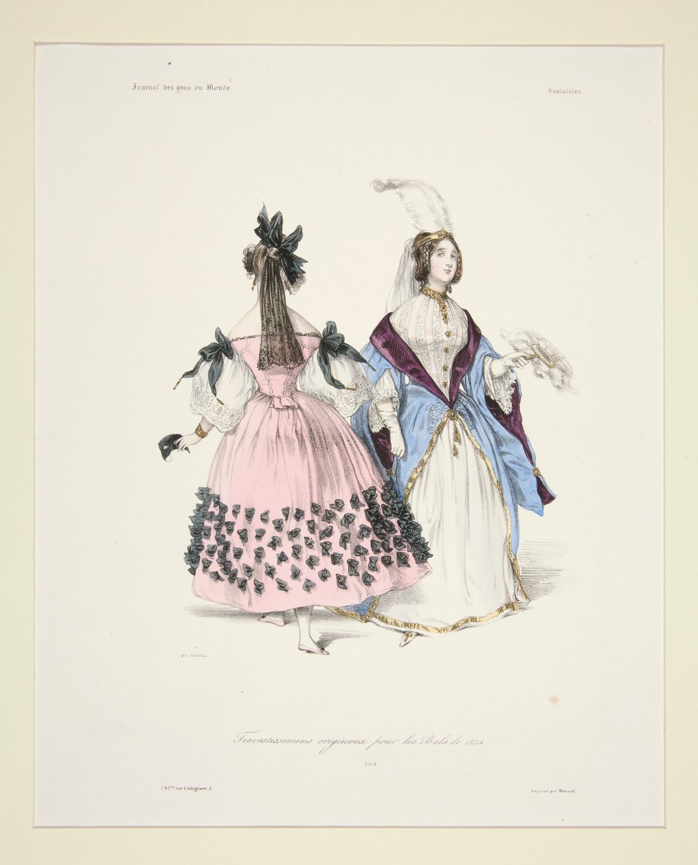 1834 年舞会的原始 TRAVESTISSEMENS（原文如此）。 作者 保罗·加瓦尔尼