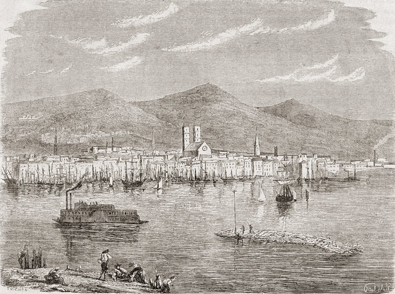19世纪60年代的蒙特利尔，由Auguste Trichon雕刻（b.1814） 作者 保罗·休特