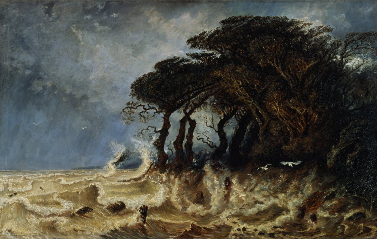 春天潮汐在Honfleur附近，c.1861 作者 保罗·休特
