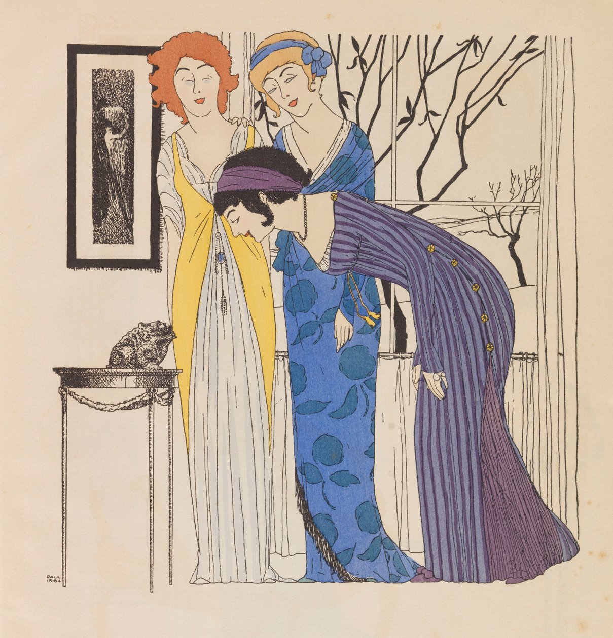 Paul Poiret着装，1908年。 作者 保罗·伊里贝（Paul Iribe）