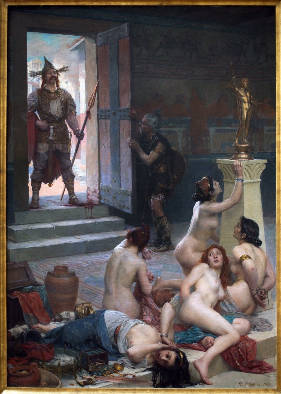Brenn and His Share of the Spoils, Painting by Paul Jamin (1853-1903) 作者 保罗·贾明（Paul Jamin）
