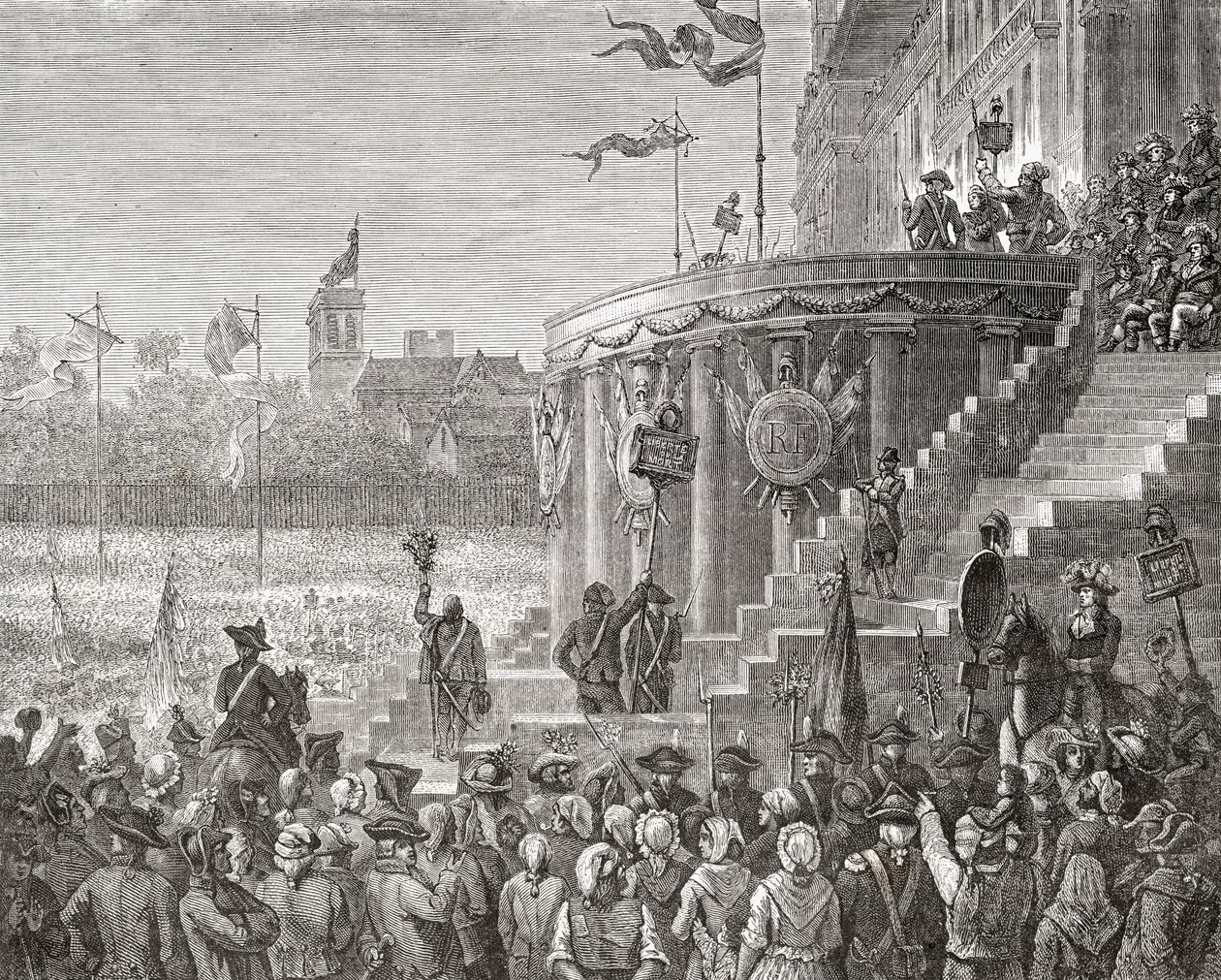 1794年6月8日的至尊存在的庆祝活动，来自路易斯·布兰克（1811-82）1847-62的“革命法国化” 作者 保罗·乔纳德