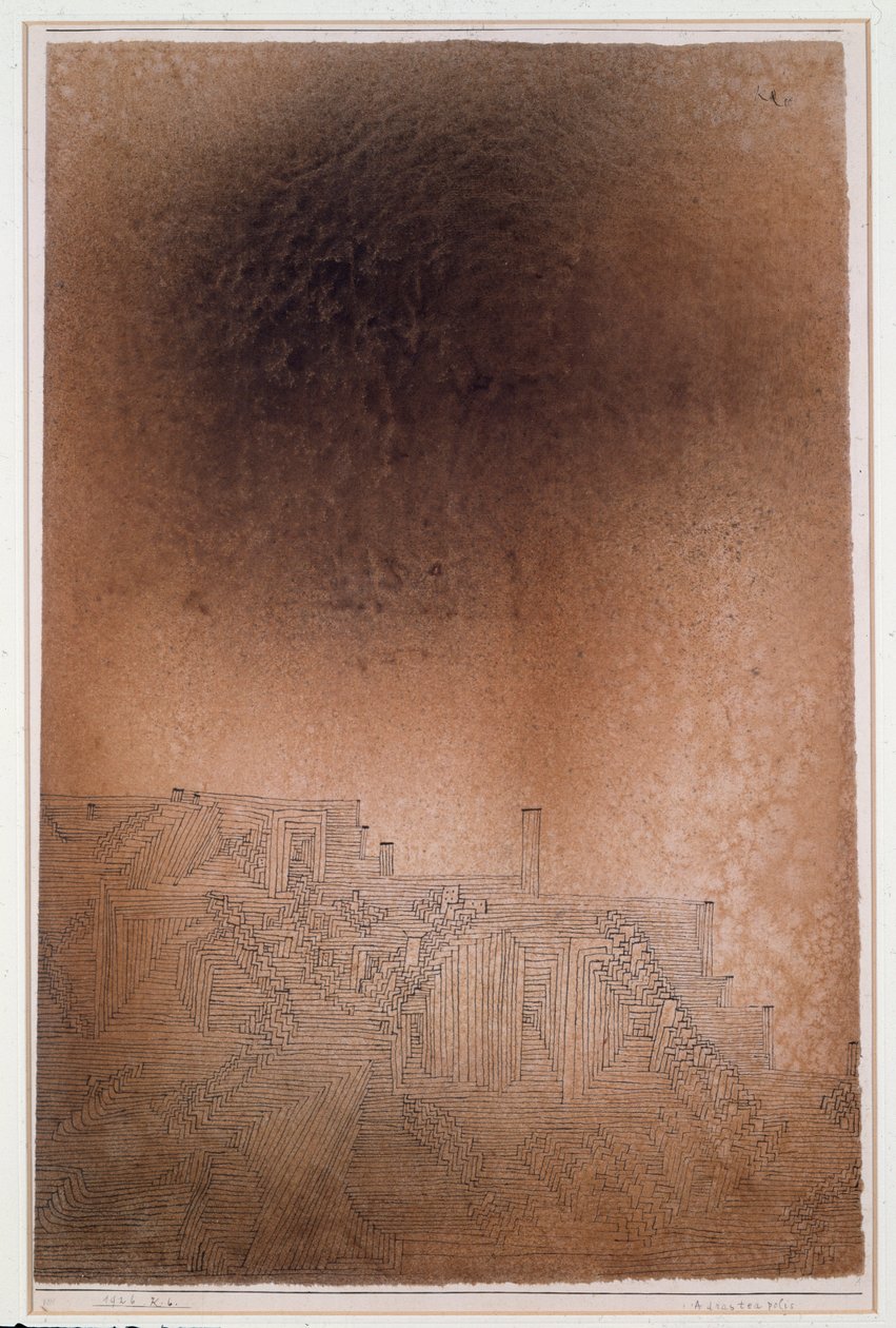 Adrasteapolis（水墨和水彩画，20 世纪） 作者 保罗·克莱