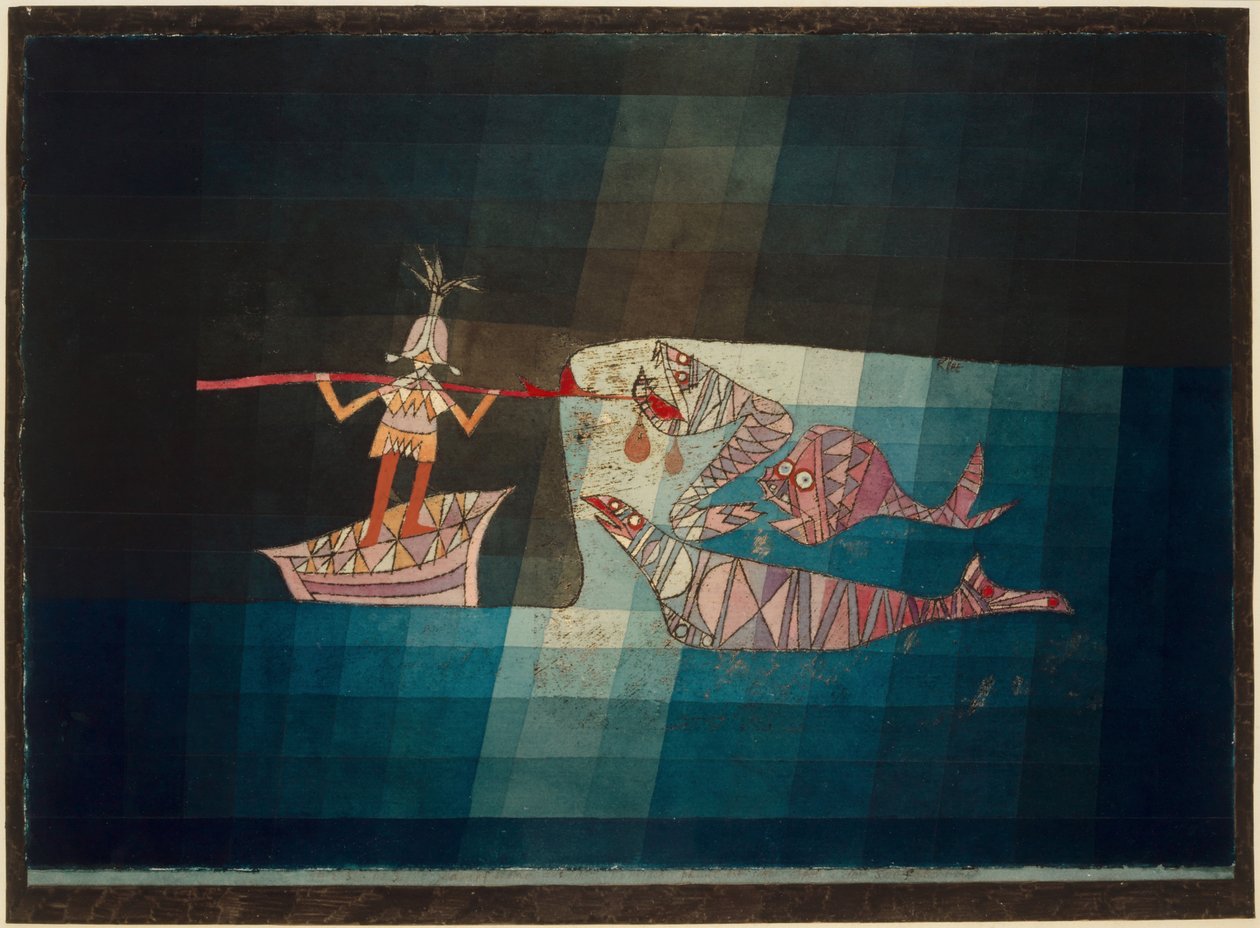 滑稽的梦幻歌剧《海员》的战斗场景，1923年。 作者 保罗·克莱